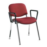 ISO Chrome Stacking Chair with Arms ISO Chrome With Arms Burgundy