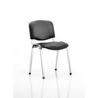 ISO Chrome Frame Vinyl Black Chair