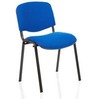 ISO Blue Fabric Chair with Black Frame