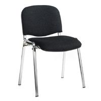 ISO Chrome Stacking Chair Charcoal