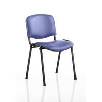 ISO Black Frame Blue Vinyl Chair