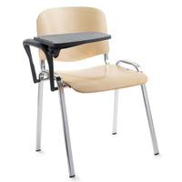 Iso Beech Stacking Chair with Writing Tablet