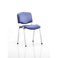 ISO Chrome Frame Vinyl Blue Chair