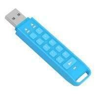 iStorage datAshur (16GB) Personal 256-bit USB Flash Drive (Blue)