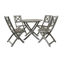 Isla Hardwood 4 Seat Dining Set