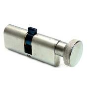 Iseo Oval Profile Cylinder with Thumbturn Nickel 35x35mm