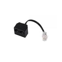 isdn splitter 8p4c modular plug 2 8p4c modular sockets black