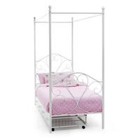 Isabelle 4 Poster White Gloss Metal Bed Frame Serene Isabelle 4 Poster White Gloss Metal Bed Frame
