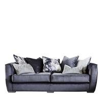 Islington 4 Seater Pillow Back Sofa, Nehir Plain Steel