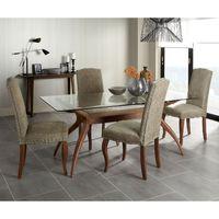 Islington 180cm Dining Set with 4 Kensington Fabric Chairs