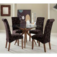 Islington 121.5cm Dining Set with 4 Kingston Fabric Chairs