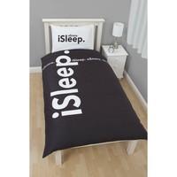 ISleep Reversible Single Duvet Cover Bedding Set (Double Bed) (Black/White)