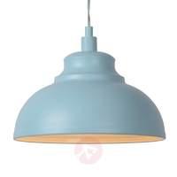 isla a hanging light in a soft blue colour