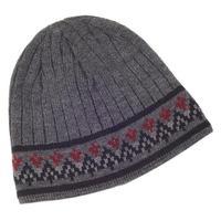 isotoner Mens Fair Isle Knit Collection Charcoal Hat One Size