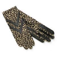 isotoner Wonderfit Stretch Gloves Brown Leopard One Size