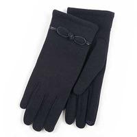 isotoner ladies smartouch glove with bow detail navy one size