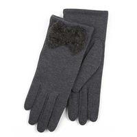 Isotoner Ladies Thermal Glove with Big Bow Grey One Size