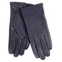 Isotoner Ladies 3 Point Waterproof Leather glove Navy Medium