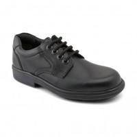 Isaac, Black Leather Boys Lace-up School Shoes