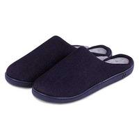 isotoner Textured Pillowstep Mule Slippers Black Large (UK 10-11)