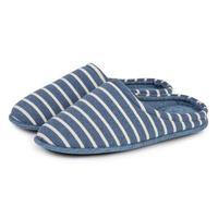 Isotoner Mens Stripe Mule Slipper Denim Stripe Medium (UK Size 9-10)