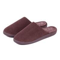 Isotoner Mens Pillowstep Cord Mule Slippers Brown Medium (UK 8.5-9.5)