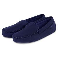 isotoner mens pillowstep driving moccasin slippers navy large uk 10 11