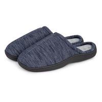 Isotoner Mens Denim Seam Mule Slippers Blue Denim Large (UK Size 10-11)