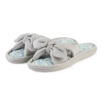 Isotoner Ladies Waffle Open Toe Slipper Grey UK Size 5