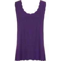 Isadora Scallop Edge Vest Top - Purple