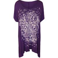 isabel tiger sparkle hanky hem top purple