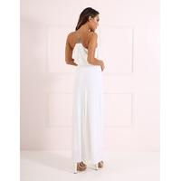 ISABELLA - White Maxi Dress with Gold Metal Back Detail