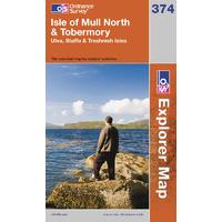 Isle of Mull North & Tobermory - OS Explorer Active Map Sheet Number 374