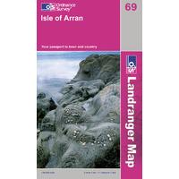 Isle of Arran - OS Landranger Active Map Sheet Number 69