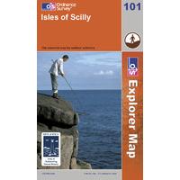 isles of scilly os explorer active map sheet number 101