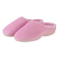 Isotoner Ladies Popcorn Terry Mule Slippers Pale Pink UK Size 4