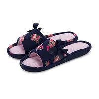 Isotoner Navy Floral Open Toe Slipper Navy UK Size 4