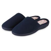 isotoner Ladies Suedette Pillowstep Mule Slippers Navy UK Size 7