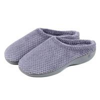 Isotoner Ladies Popcorn Terry Mule Slippers Grey UK Size 5