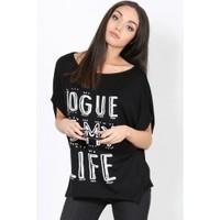 Isabel Vogue is My Life Printed HiLo Top