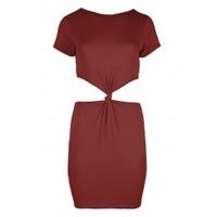 Isabella Side Cut Out Knotted Mini Dress