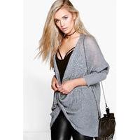 Isabelle Wrap Front Knitted Jumper - grey