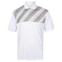 Island Green Chest Pattern Polo - White Medium