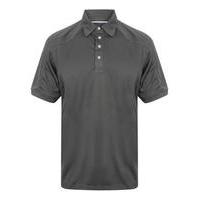 Island Green Contrast Polo White - Charcoal Medium (IG1)