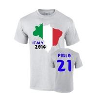 italy 2014 country flag t shirt pirlo 21