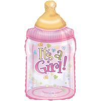 It\'s A Girl Baby Bottle Foil Balloon