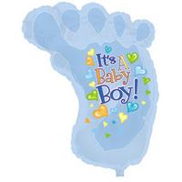 its a boy baby foot foil balloon