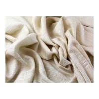 Italian Textured Woven Suiting Dress Fabric Ivory
