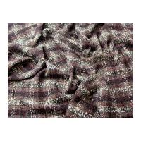 italian 75 wool heavy coat weight check dress fabric deep chocolate