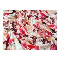 Italian Floral Print Stretch Cotton Sateen Dress Fabric Pink